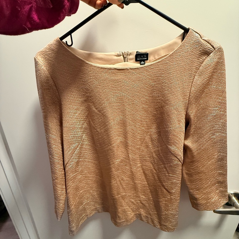 Saks Fifth Avenue BLACK Gold-toned structured top